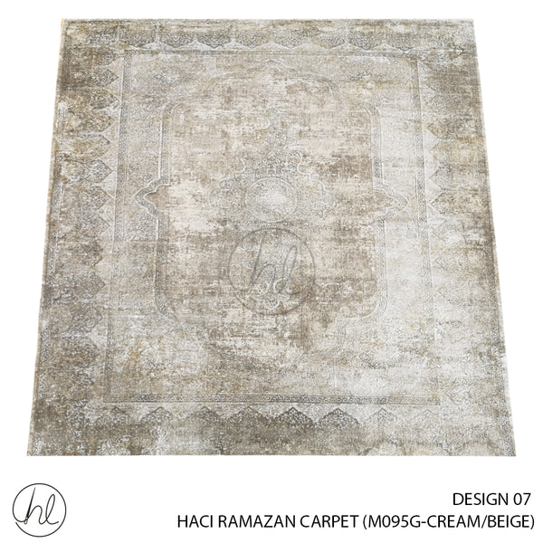 HACI RAMAZAN CARPET (60% ACRYLIC & 40% VISCOSE) (160X230) (DESIGN 07) (BEIGE/CREAM)