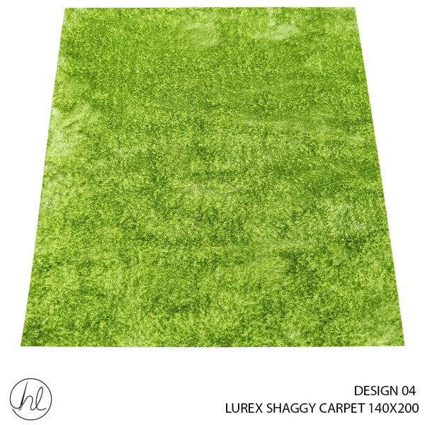 LUREX SHAGGY CARPET (140X200) (DESIGN 04) GREEN