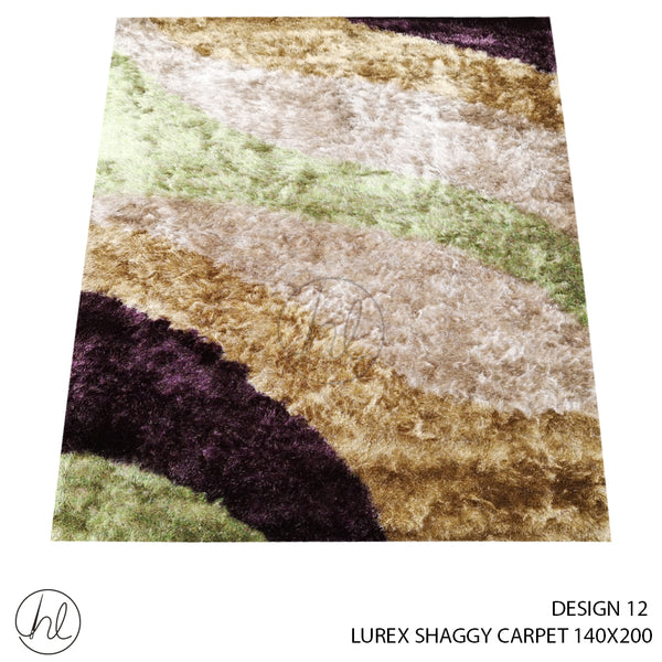 LUREX SHAGGY CARPET (140X200) (DESIGN 12) BEIGE