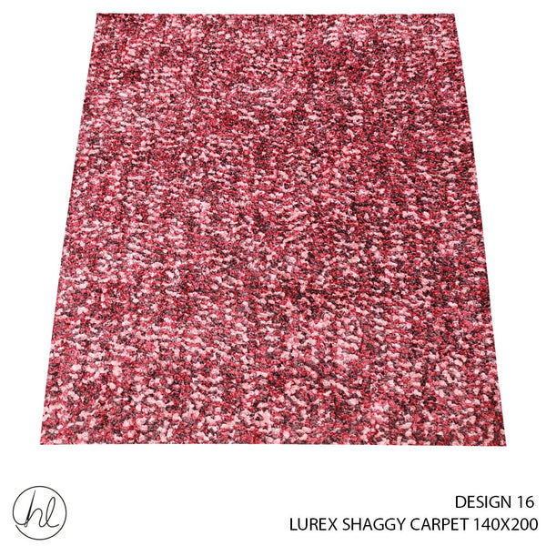 LUREX SHAGGY CARPET (140X200) (DESIGN 16) PINK