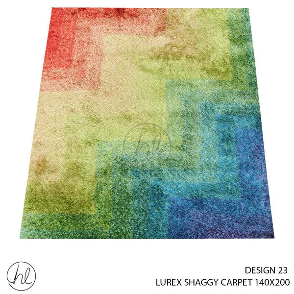 LUREX SHAGGY CARPET (140X200) (DESIGN 23) RAINBOW