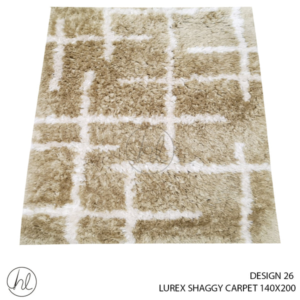 LUREX SHAGGY CARPET (140X200) (DESIGN 26) BEIGE
