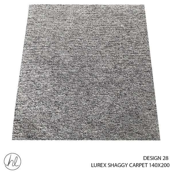 LUREX SHAGGY CARPET (140X200) (DESIGN 28) GREY