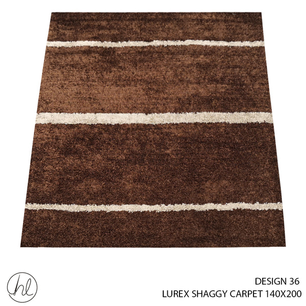 LUREX SHAGGY CARPET (140X200) (DESIGN 36) BROWN