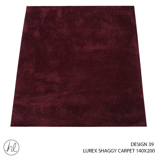 LUREX SHAGGY CARPET (140X200) (DESIGN 39) MAROON