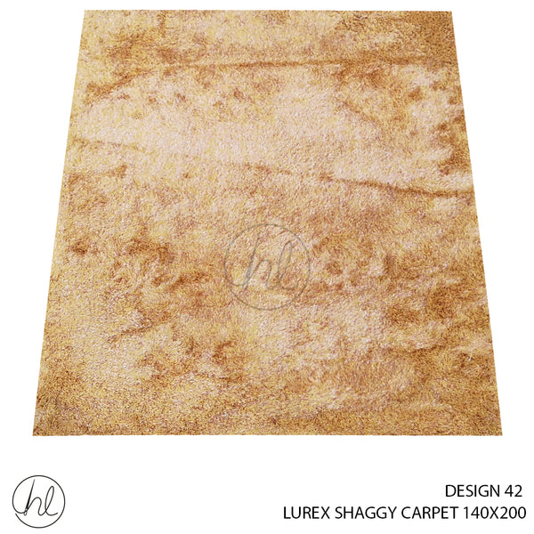 LUREX SHAGGY CARPET (140X200) (DESIGN 42) GOLD