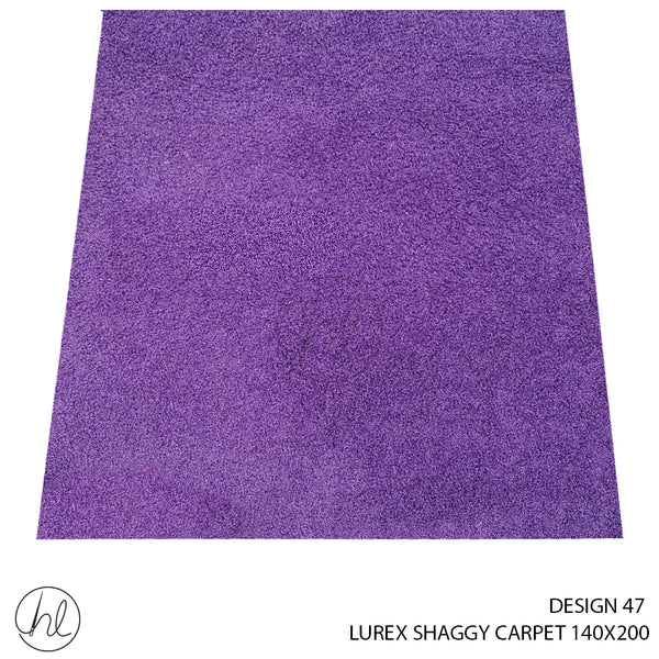 LUREX SHAGGY CARPET (140X200) (DESIGN 47) LIGHT PURPLE