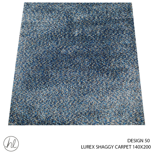 LUREX SHAGGY CARPET (140X200) (DESIGN 50) BLUE