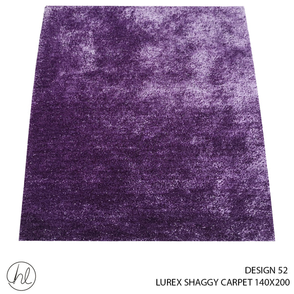 LUREX SHAGGY CARPET (140X200) (DESIGN 52) PURPLE