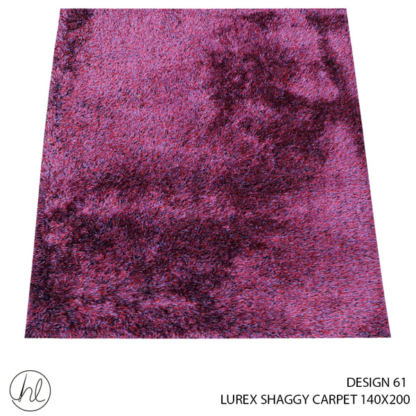 LUREX SHAGGY CARPET (140X200) (DESIGN 61) PURPLE