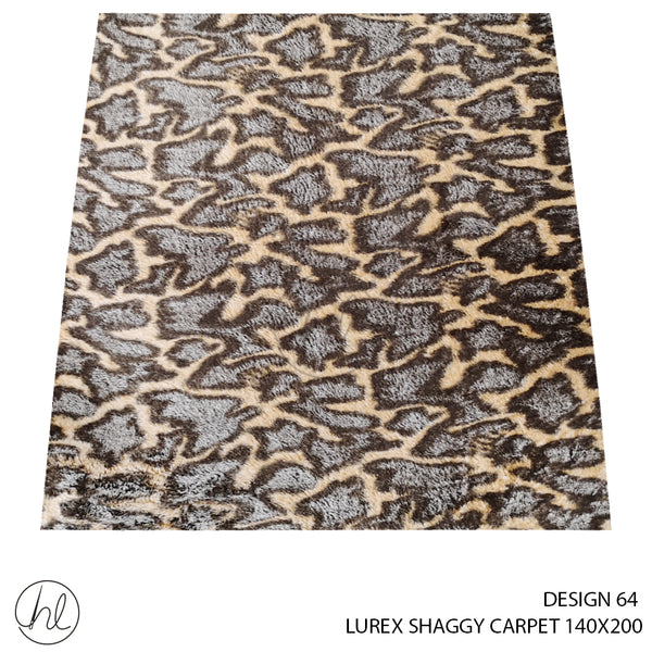 LUREX SHAGGY CARPET (140X200) (DESIGN 64) BROWN