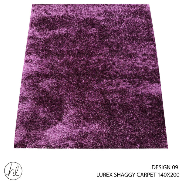 LUREX SHAGGY CARPET (140X200) (DESIGN 09) PURPLE