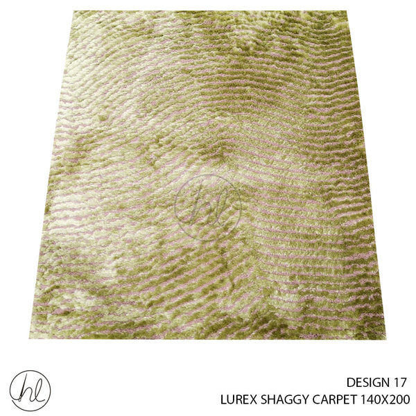 LUREX SHAGGY CARPET (140X200) (DESIGN 17) OLIVE