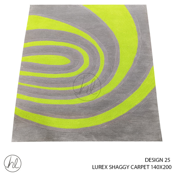 LUREX SHAGGY CARPET (140X200) (DESIGN 25) LIME