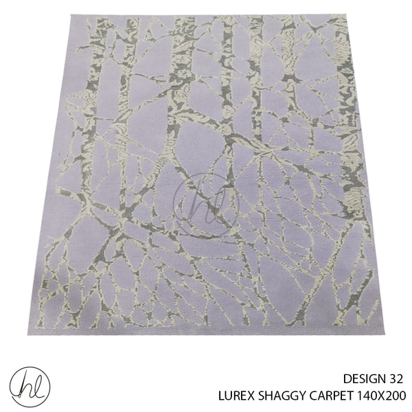 LUREX SHAGGY CARPET (140X200) (DESIGN 32) GREY