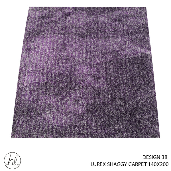 LUREX SHAGGY CARPET (140X200) (DESIGN 38) PURPLE