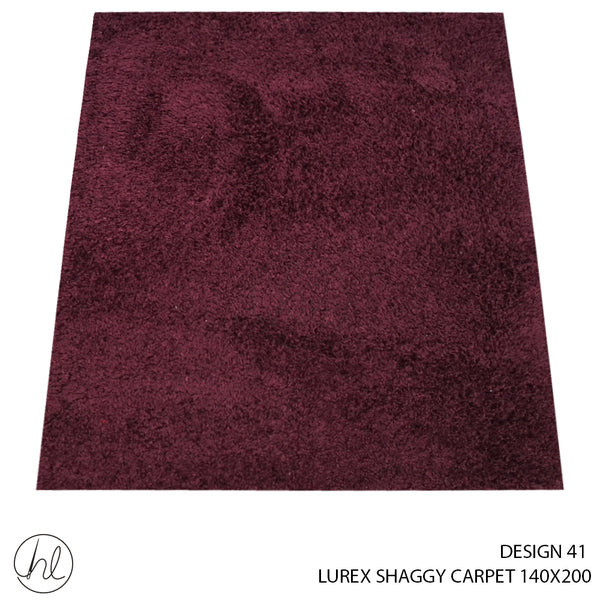 LUREX SHAGGY CARPET (140X200) (DESIGN 41) MAROON