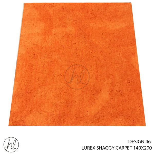 LUREX SHAGGY CARPET (140X200) (DESIGN 46) ORANGE