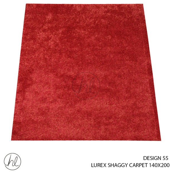 LUREX SHAGGY CARPET (140X200) (DESIGN 55) RED