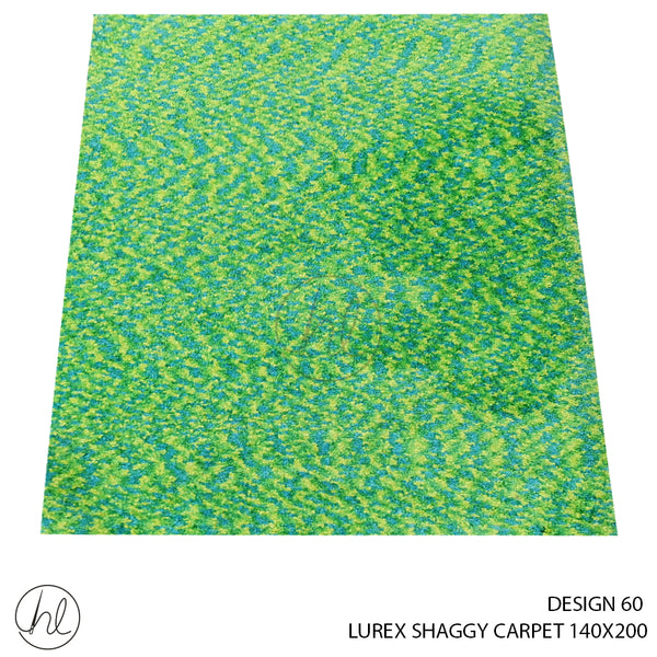LUREX SHAGGY CARPET (140X200) (DESIGN 60) PALE GREEN