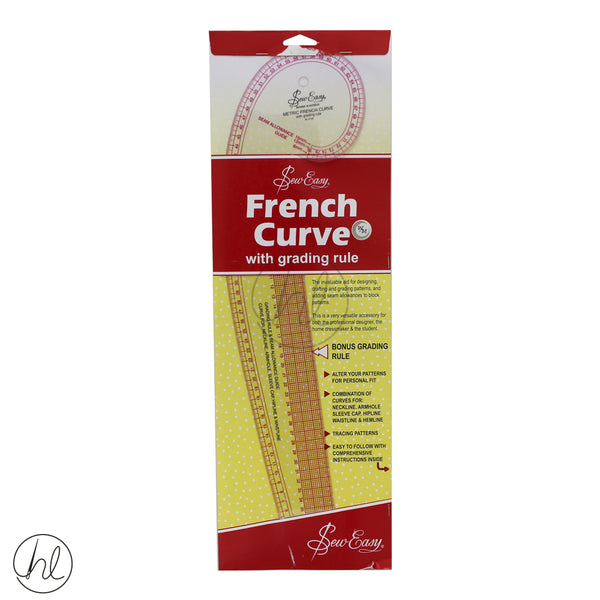 SEW EASY FRENCH CURVE METRIC RULER