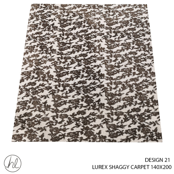 LUREX SHAGGY CARPET (140X200) (DESIGN 21) BROWN