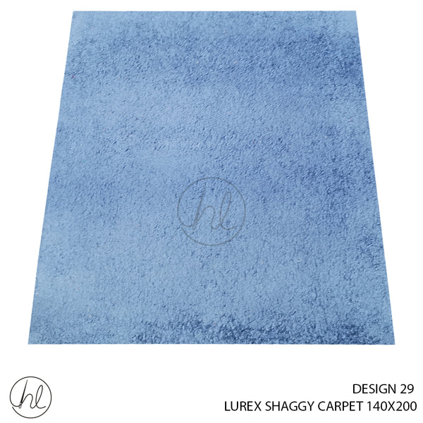 LUREX SHAGGY CARPET (140X200) (DESIGN 29) BLUE