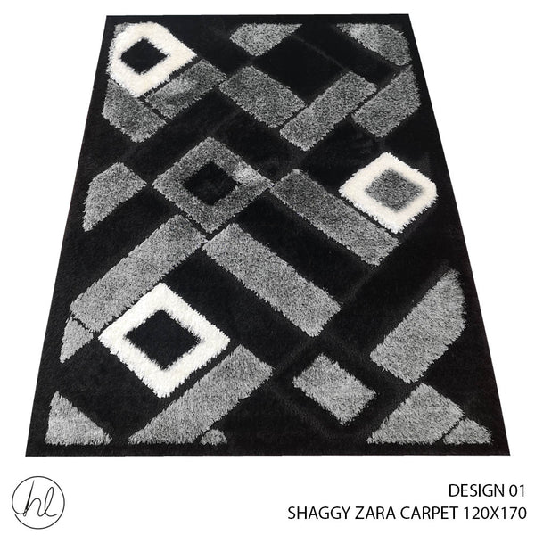 SHAGGY ZARA CARPET (120X170) (DESIGN 01)
