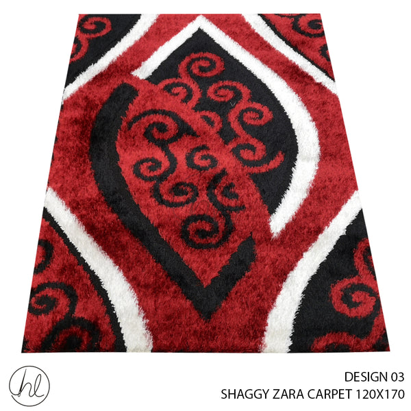 SHAGGY ZARA CARPET (120X170) (DESIGN 03)