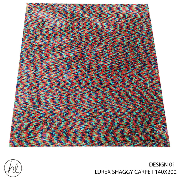 LUREX SHAGGY CARPET (140X200) (DESIGN 01) MULTI