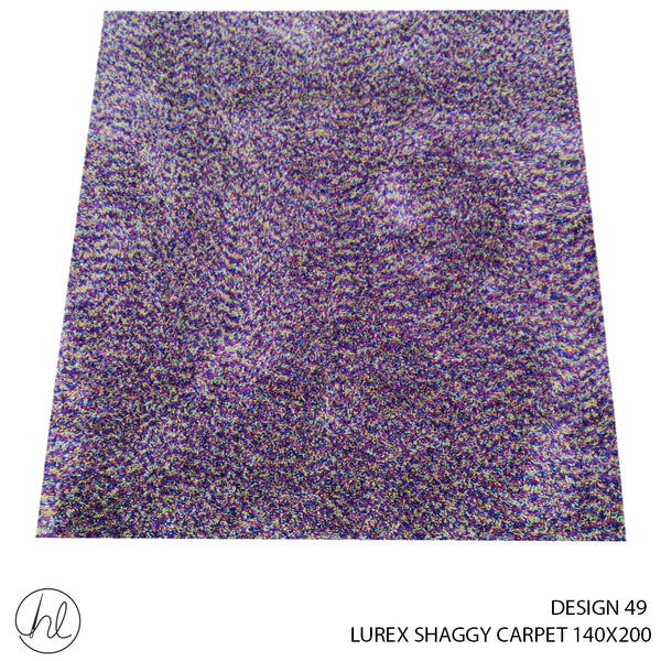 LUREX SHAGGY CARPET (140X200) (DESIGN 49) PURPLE