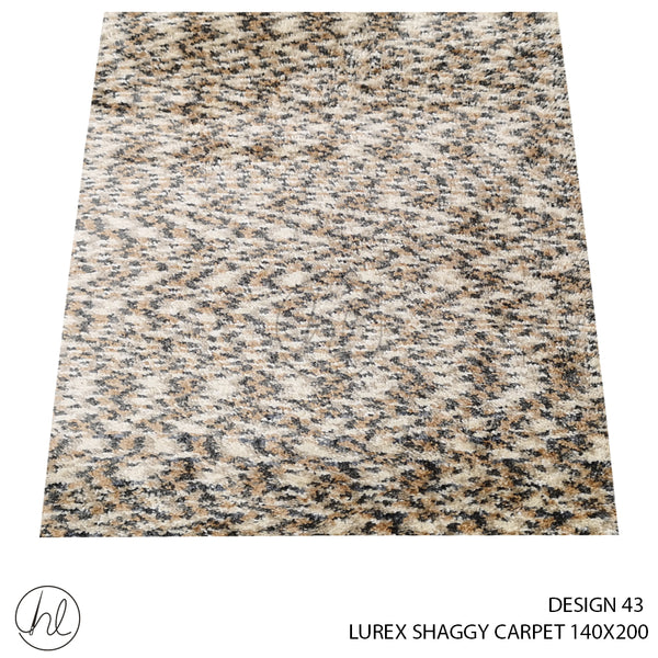 LUREX SHAGGY CARPET (140X200) (DESIGN 43) BEIGE