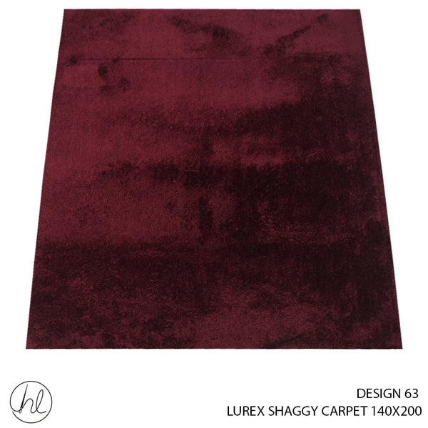 LUREX SHAGGY CARPET (140X200) (DESIGN 63) MAROON
