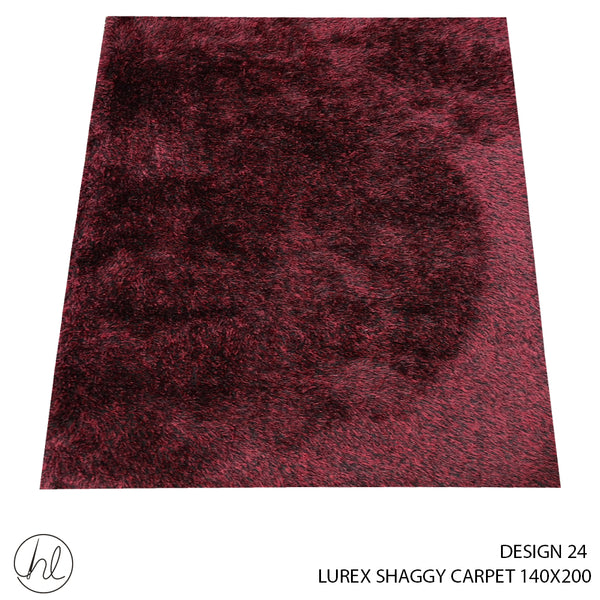 LUREX SHAGGY CARPET (140X200) (DESIGN 24) MAROON
