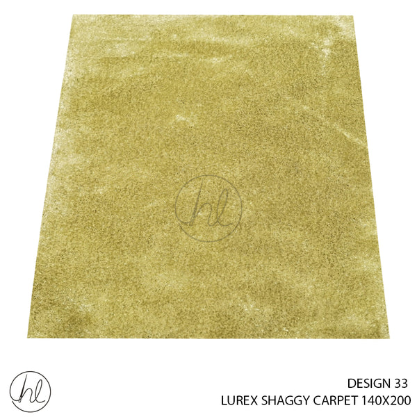LUREX SHAGGY CARPET (140X200) (DESIGN 33) MUSTARD