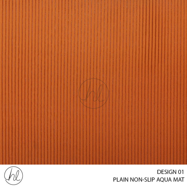 PLAIN NON-SLIP AQUA MAT (DESIGN 01) (65CM) (PER M) ORANGE