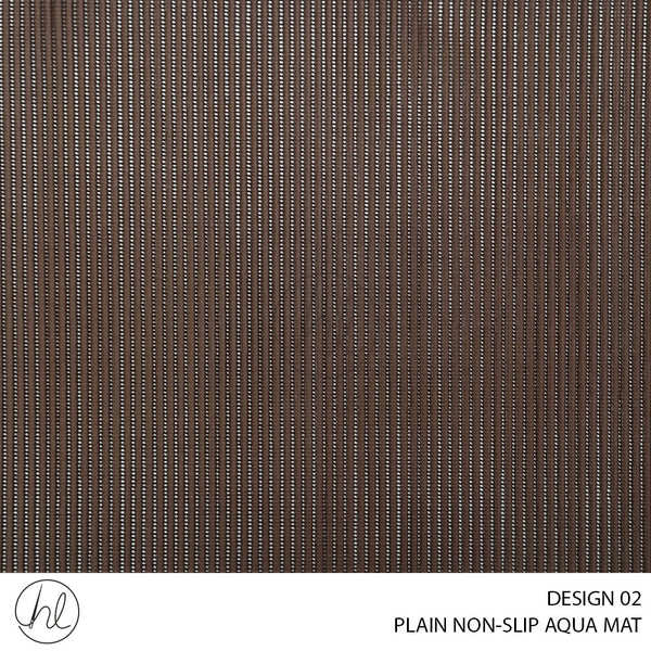 PLAIN NON-SLIP AQUA MAT (DESIGN 02) (65CM) (PER M) BROWN