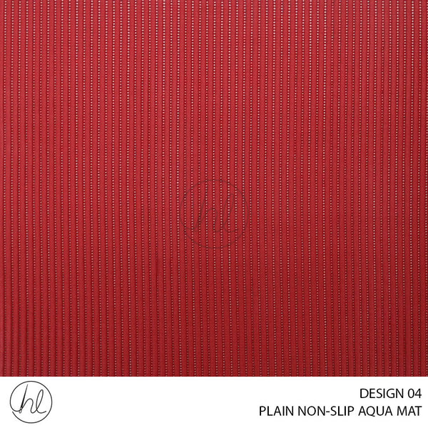 PLAIN NON-SLIP AQUA MAT (DESIGN 04) (65CM) (PER M) RED