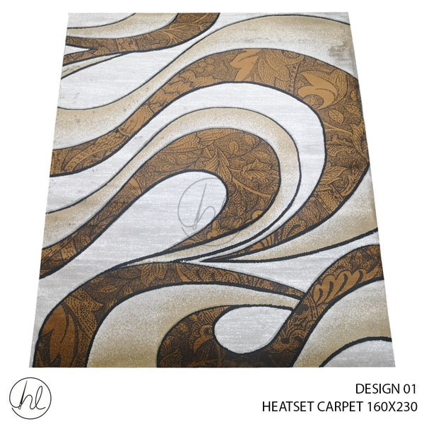HEATSET CARPET (160X230) (DESIGN 01) BRONZE