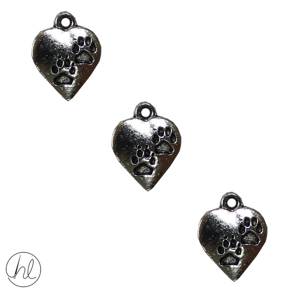 CHARMS (5 P/PACK) - PAW HEARTS