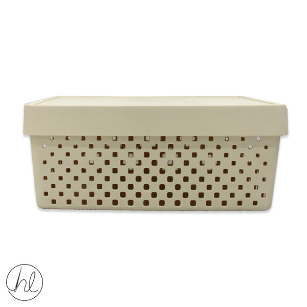 STORAGE BASKET WITH LID (ABY-1384) LARGE