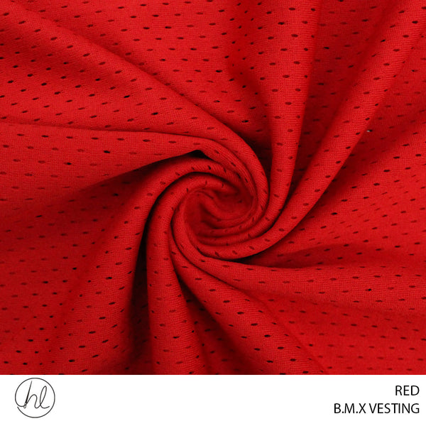 B.M.X VESTING (RED) (150CM WIDE) (PER M)