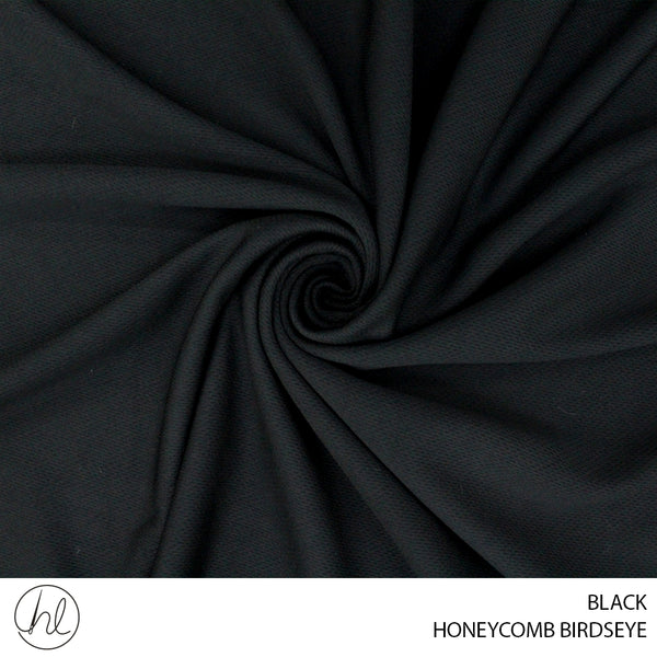 HONEYCOMB BIRDSEYE (BLACK) (150CM) (PER M)