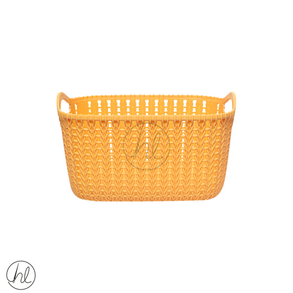 BASKET WITH HANDLE (ABY-4029) (YELLOW)