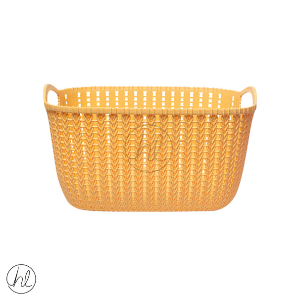 BASKET WITH HANDLE (ABY-4030) (YELLOW)