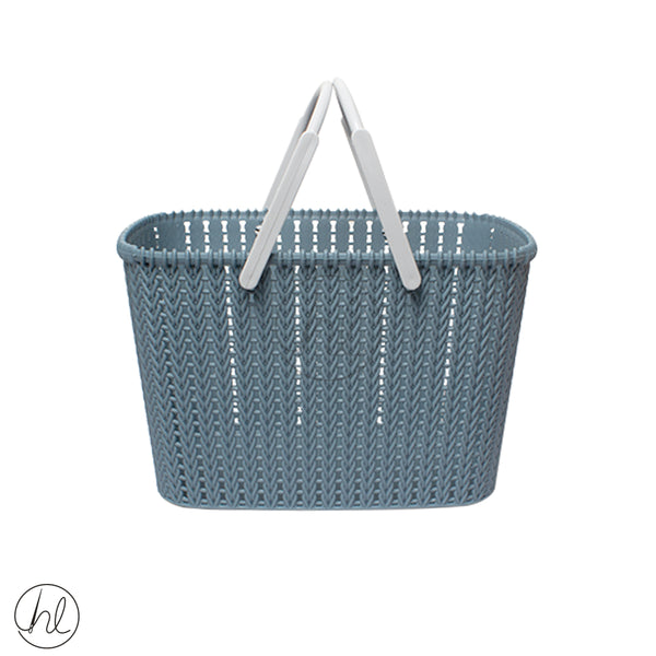 BASKET WITH HANDLE (ABY-4035) (DENIM BLUE)