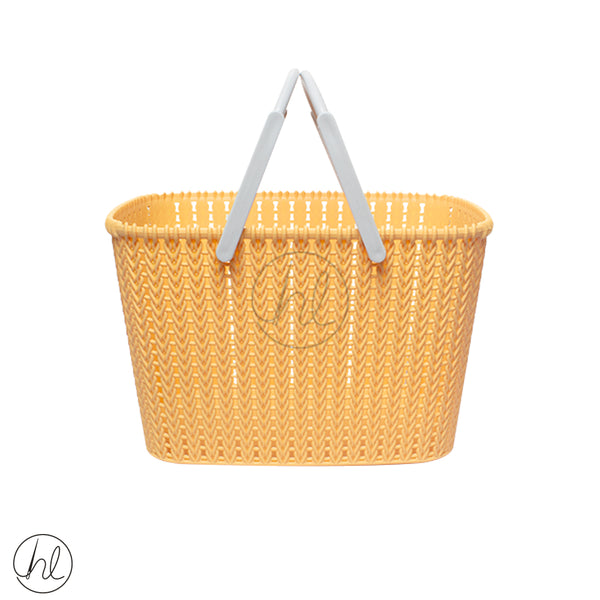 BASKET WITH HANDLE (ABY-4035) (YELLOW)