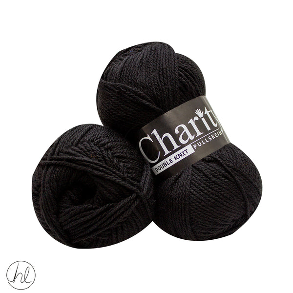 CHARITY PULLSKEIN DOUBLE KNIT 100G BLACK 017