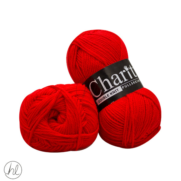 CHARITY PULLSKEIN DOUBLE KNIT 100G RED