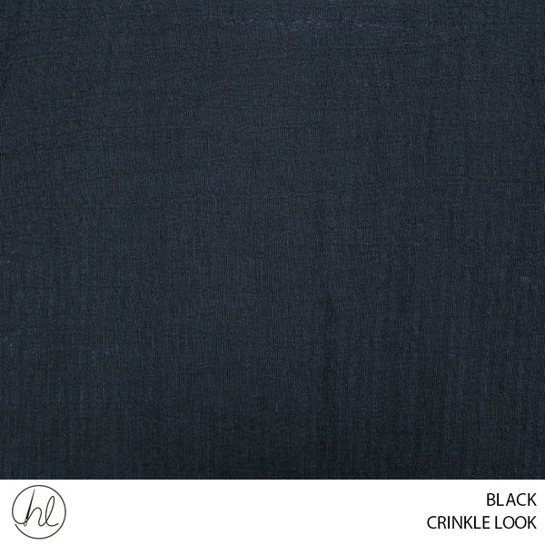 CRINKLE LOOK (BLACK) (150CM) (PER M)51